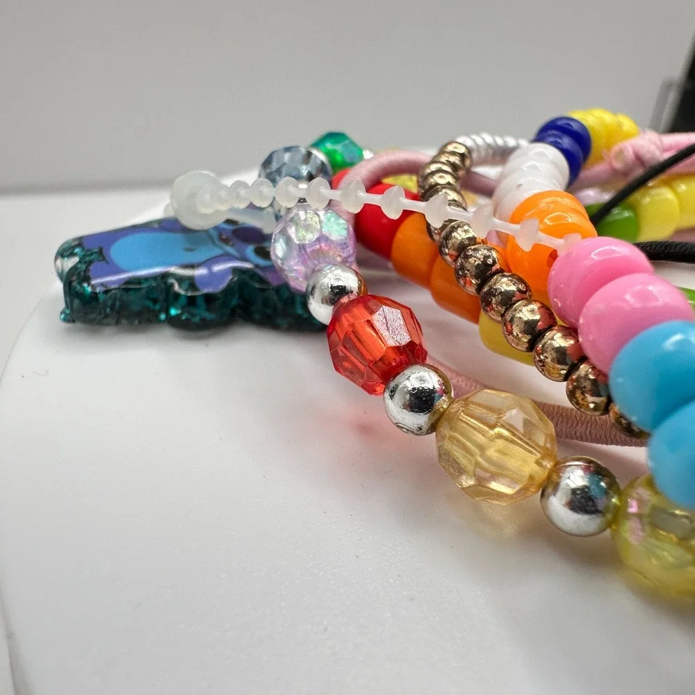 Vintage 90s Y2K Kandi Beaded Bracelet‎ Lot Stitch Charm Women's Classic Jewelry